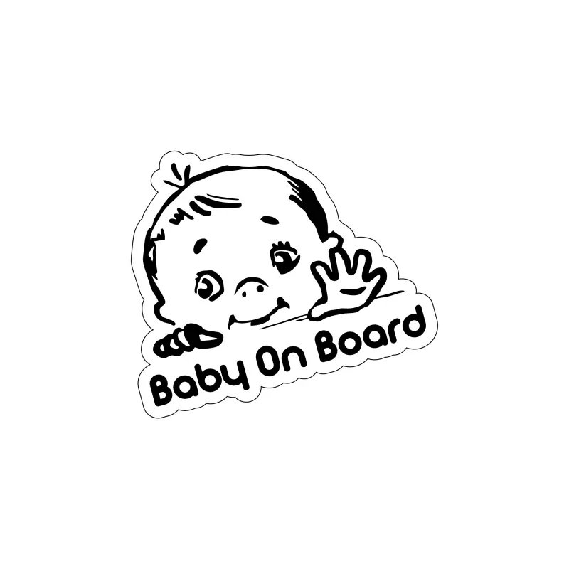 Baby on board, autocolant, dimensiune 90x90 mm, model 026